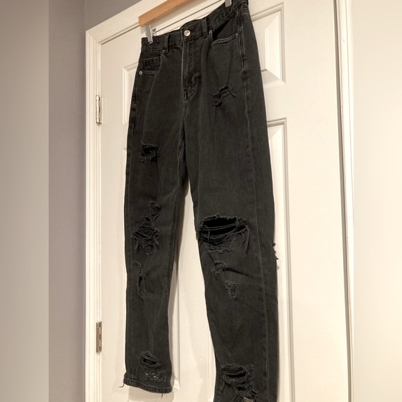 American Eagle Distressed Highwaisted Mom Jeans 4R - Picture 7 of 16